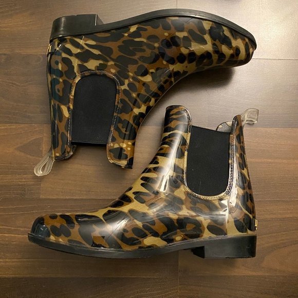 ralph lauren rain boots leopard